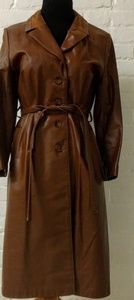 Vintage Avani leather trench coat